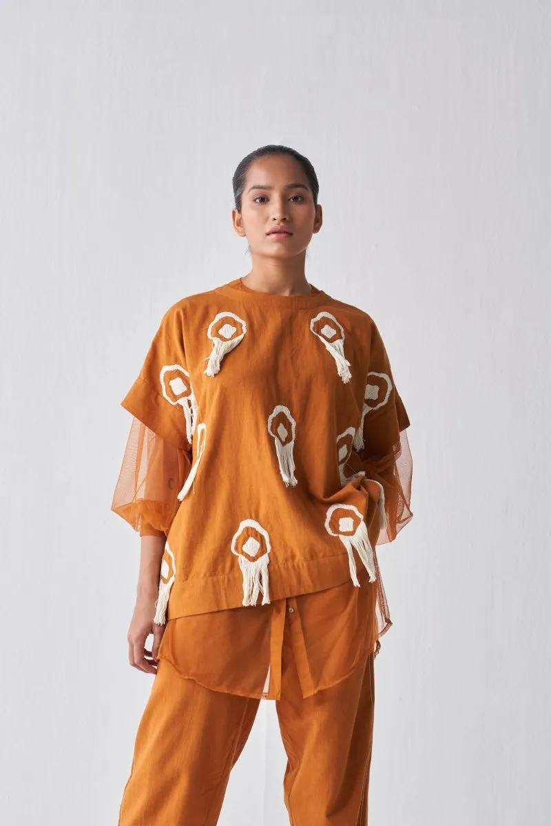 New Narrow Bottom Poplin - Rust
