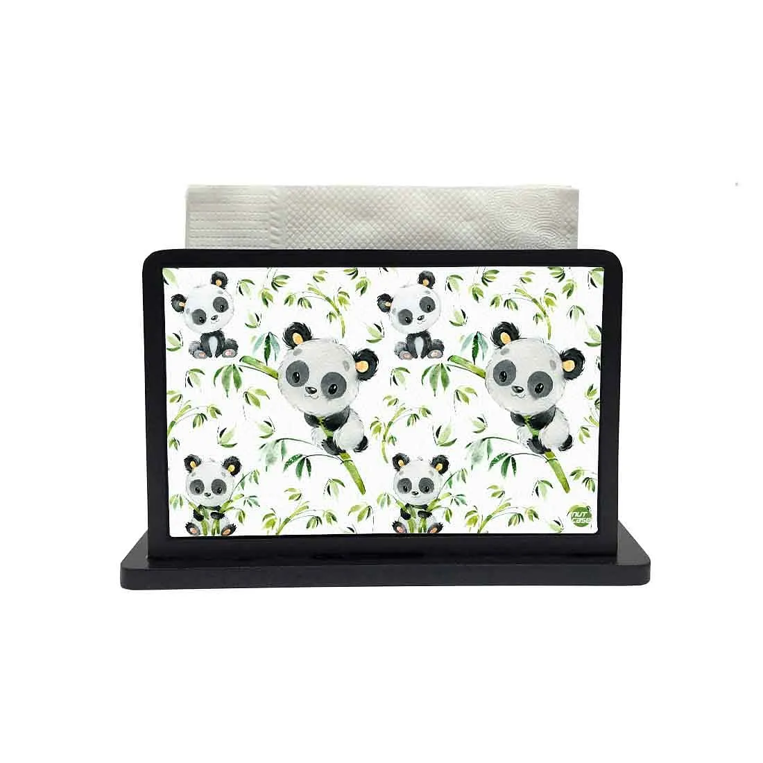 Nutcase Designer Tissue Holder for Dining Table Paper Napkin Holder Tissue Stand Rack Vertical Box Caddy for Kitchen Home - Cute Mini Panda