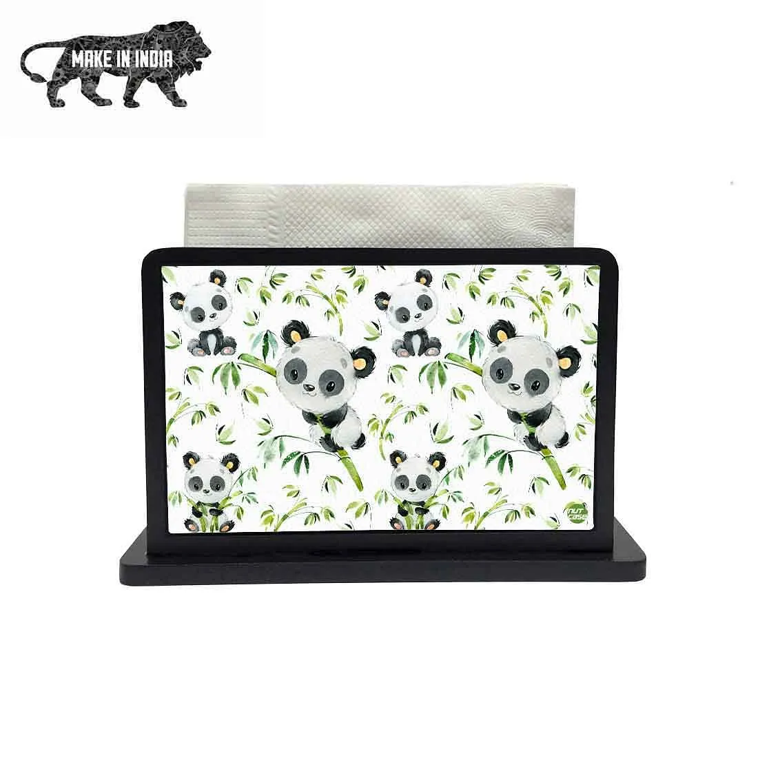 Nutcase Designer Tissue Holder for Dining Table Paper Napkin Holder Tissue Stand Rack Vertical Box Caddy for Kitchen Home - Cute Mini Panda