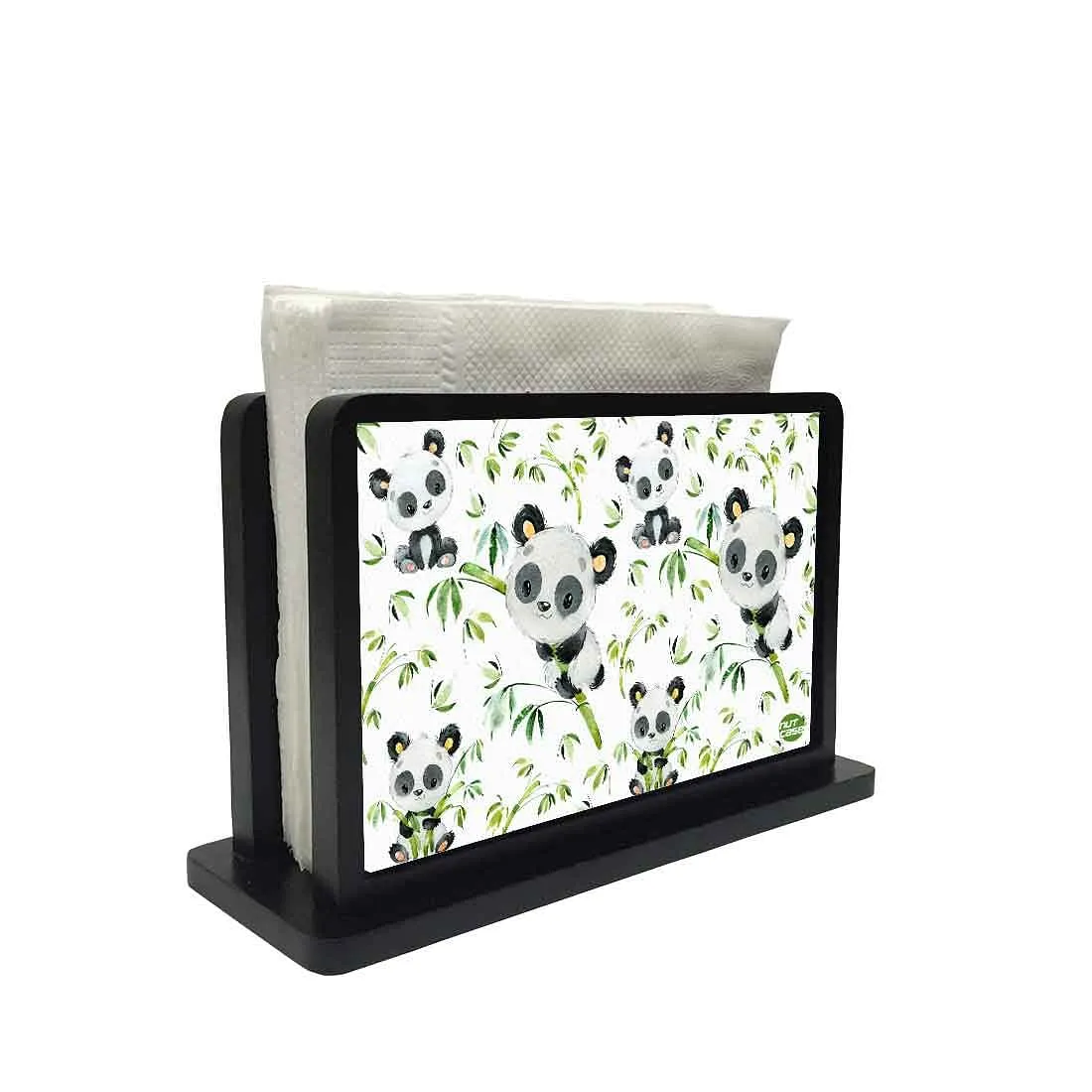 Nutcase Designer Tissue Holder for Dining Table Paper Napkin Holder Tissue Stand Rack Vertical Box Caddy for Kitchen Home - Cute Mini Panda