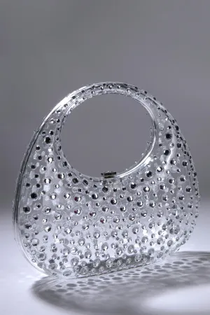 Onyx Diamond Glass Handbag