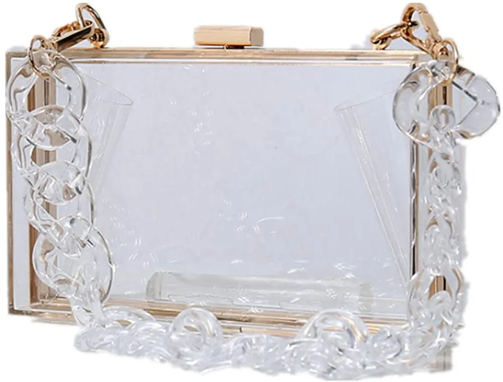 Orange Purse Clutch Vintage Banquet Handbag
