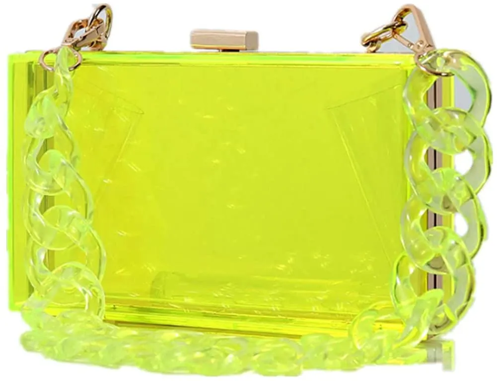 Orange Purse Clutch Vintage Banquet Handbag