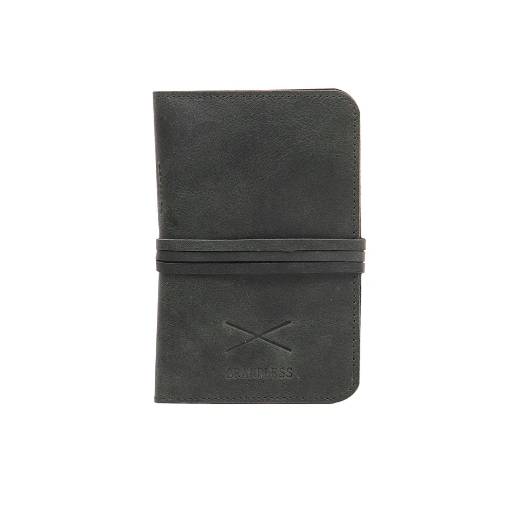 Passport Holder - Dark Green Leather