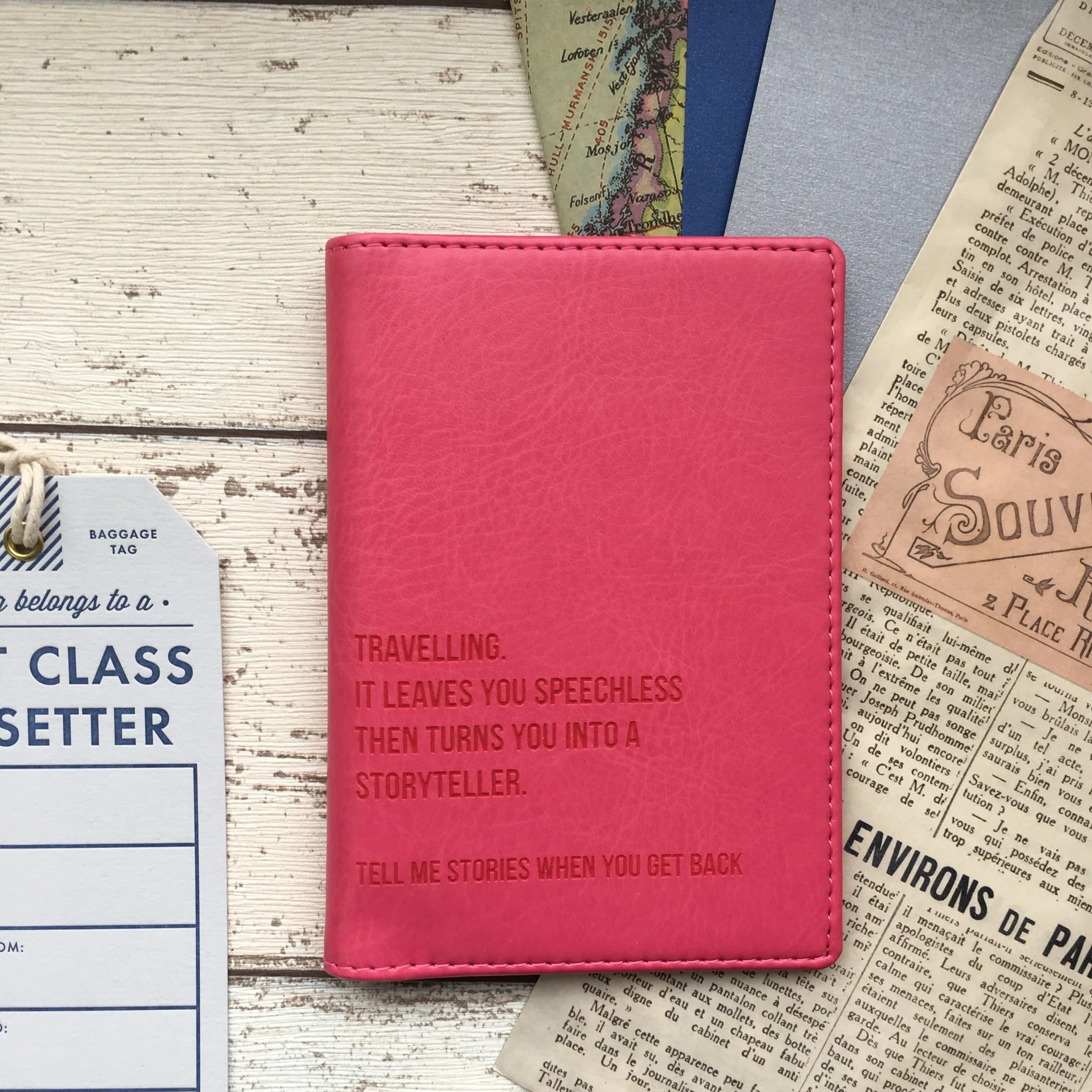 Personalised Travel Quote Passport Cover