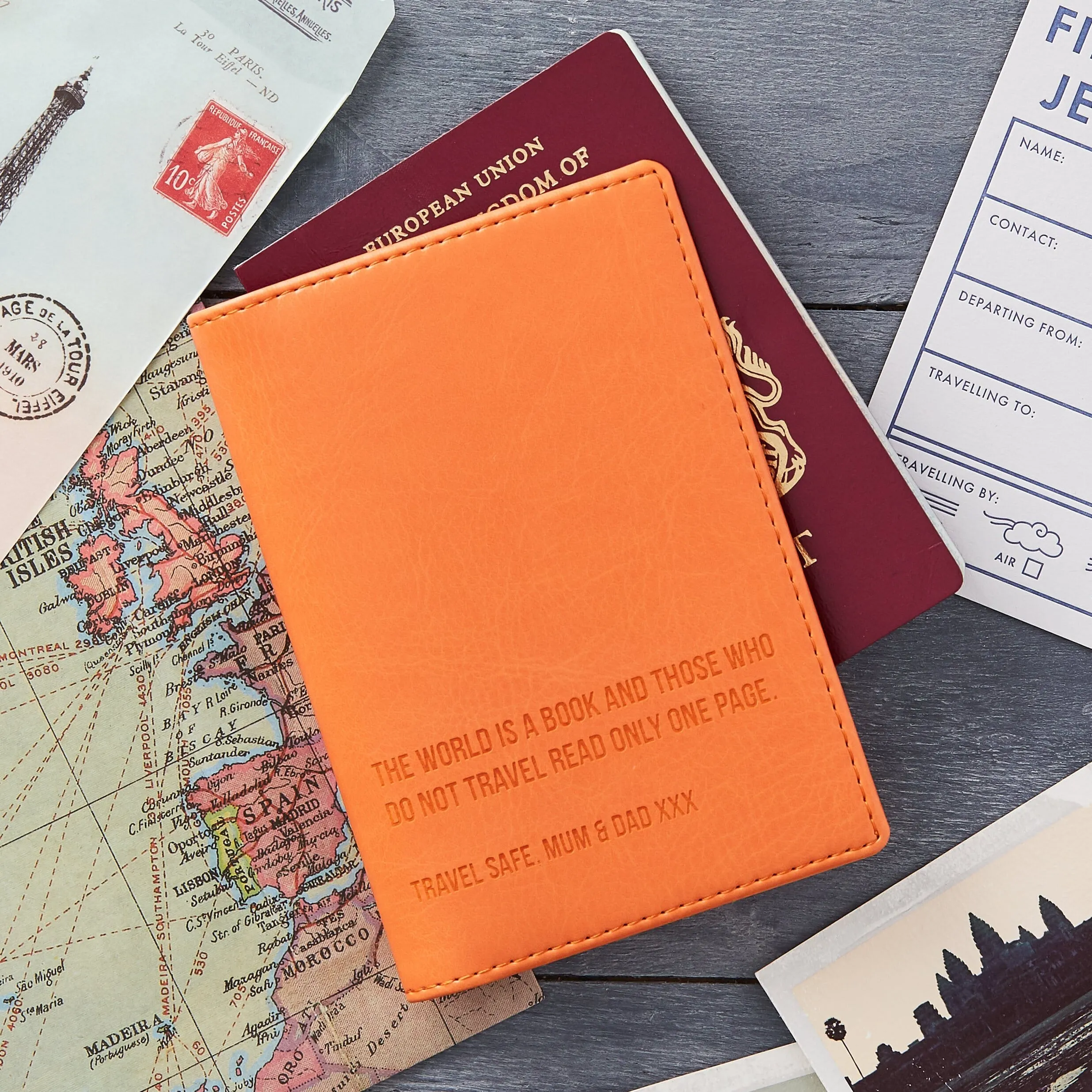 Personalised Travel Quote Passport Cover