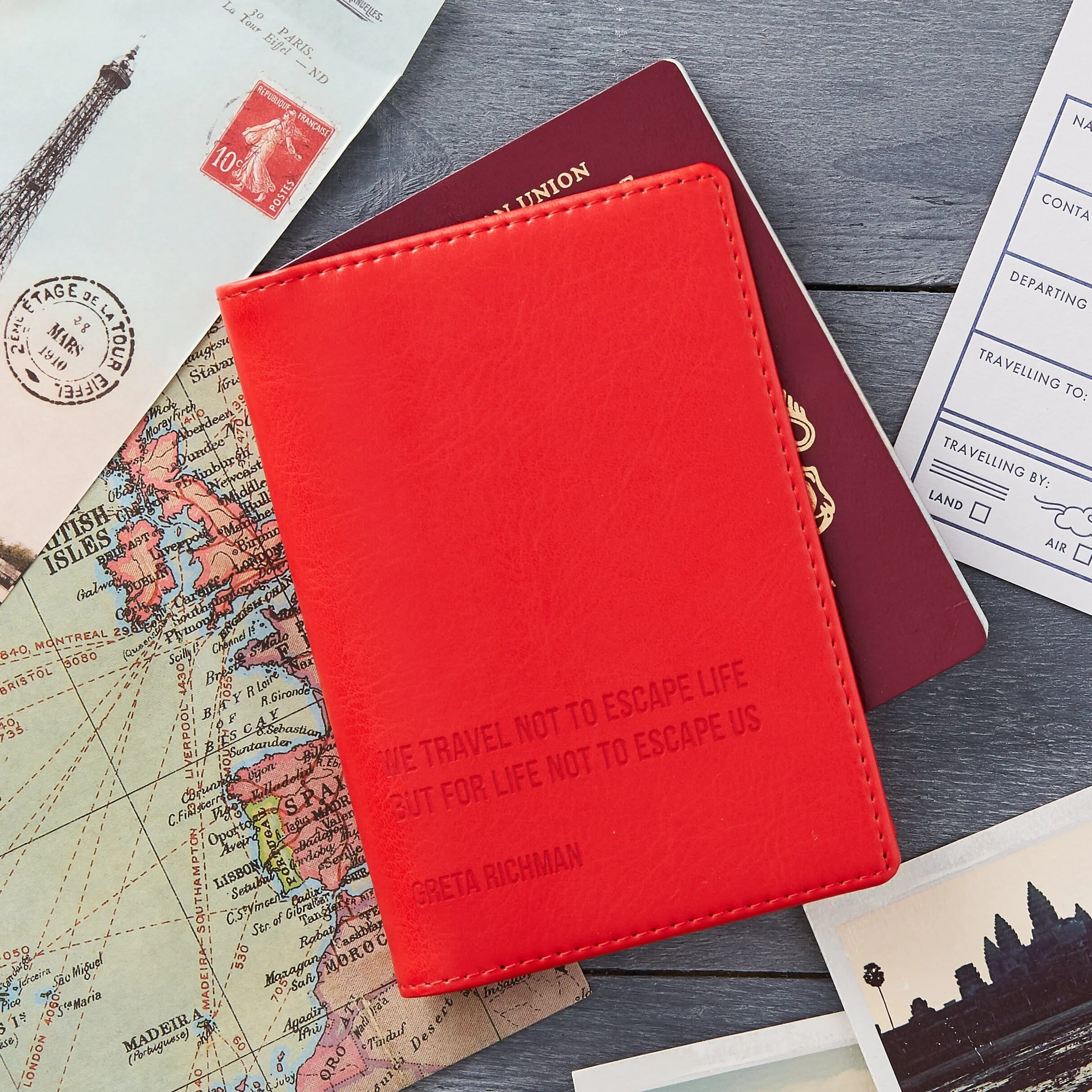 Personalised Travel Quote Passport Cover