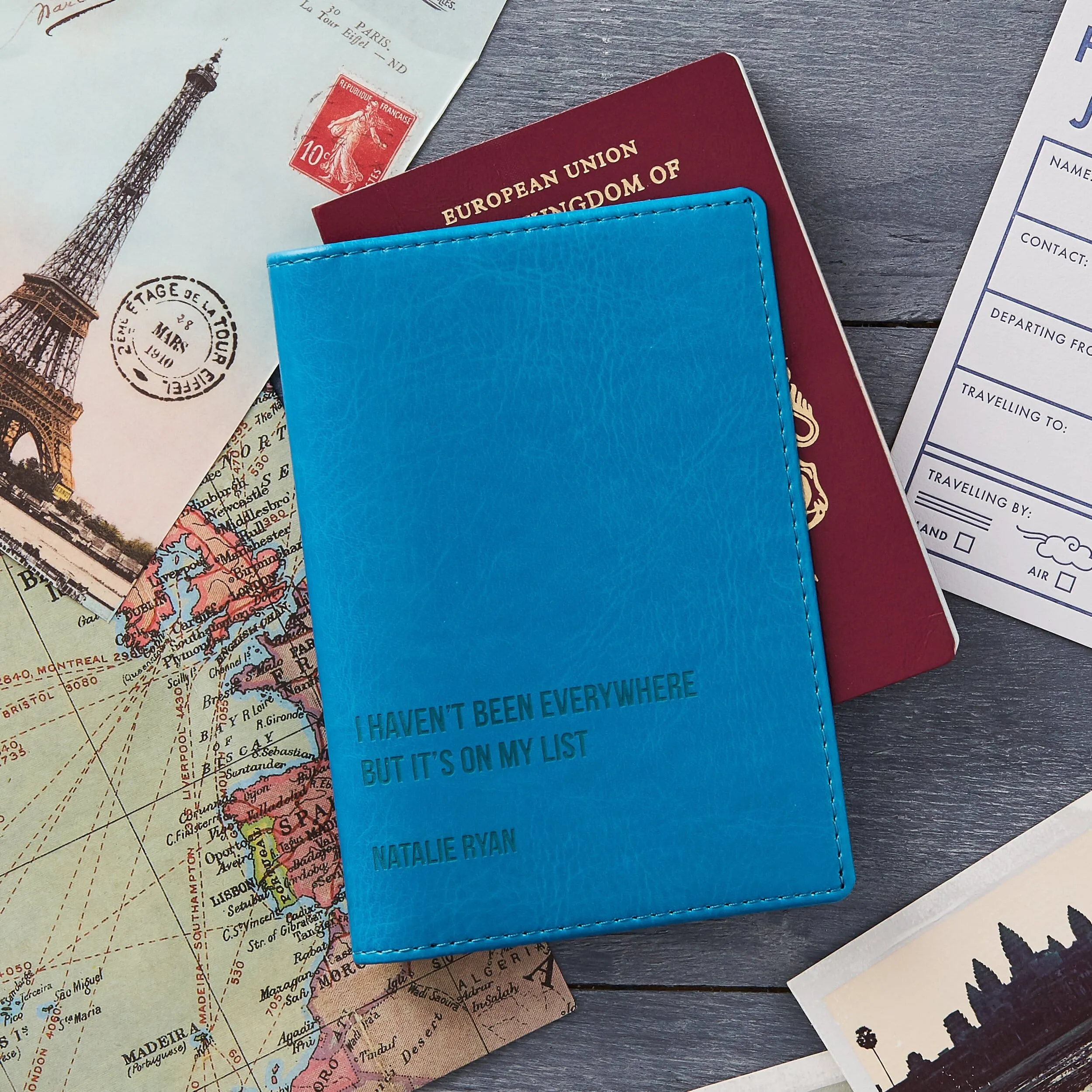 Personalised Travel Quote Passport Cover