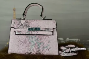 PINK / SILVER SNAKE SKIN
