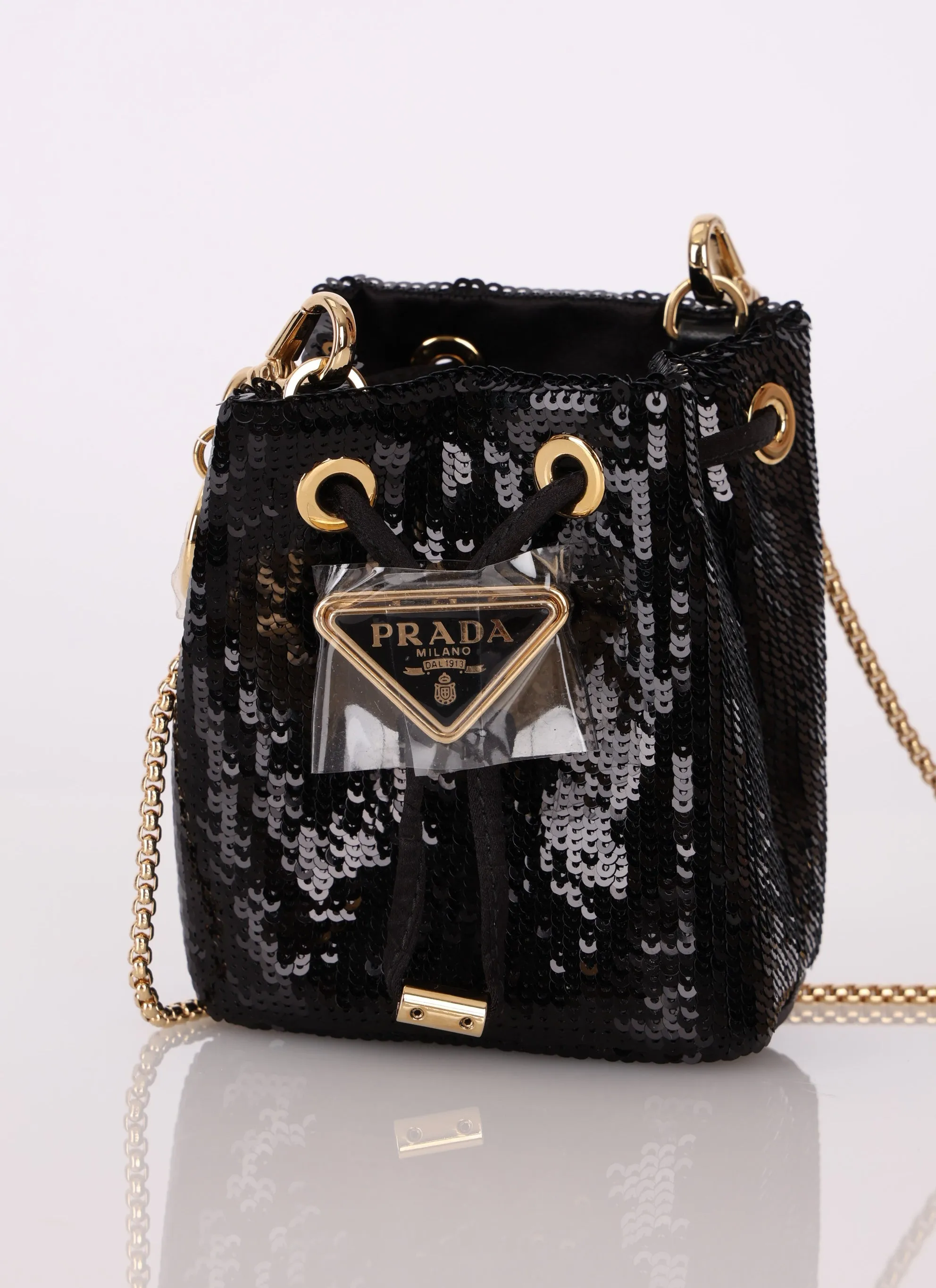 Prada Sequin Micro Bucket Bag