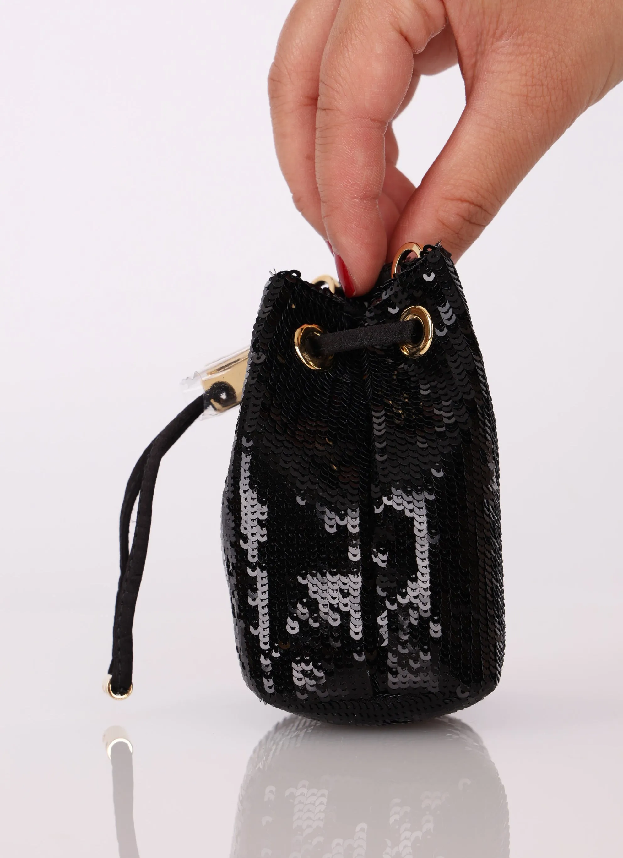 Prada Sequin Micro Bucket Bag
