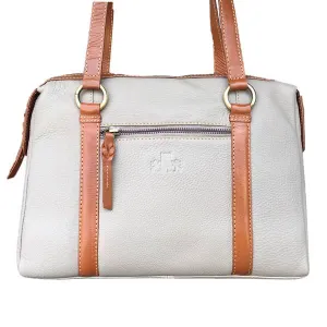 Prelude Taupe Twin Handle Zip Top Handbag