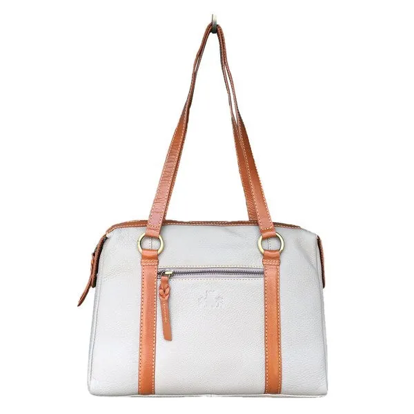 Prelude Taupe Twin Handle Zip Top Handbag