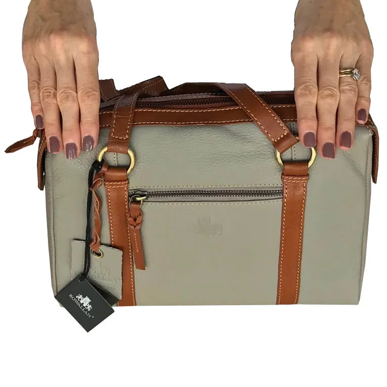 Prelude Taupe Twin Handle Zip Top Handbag