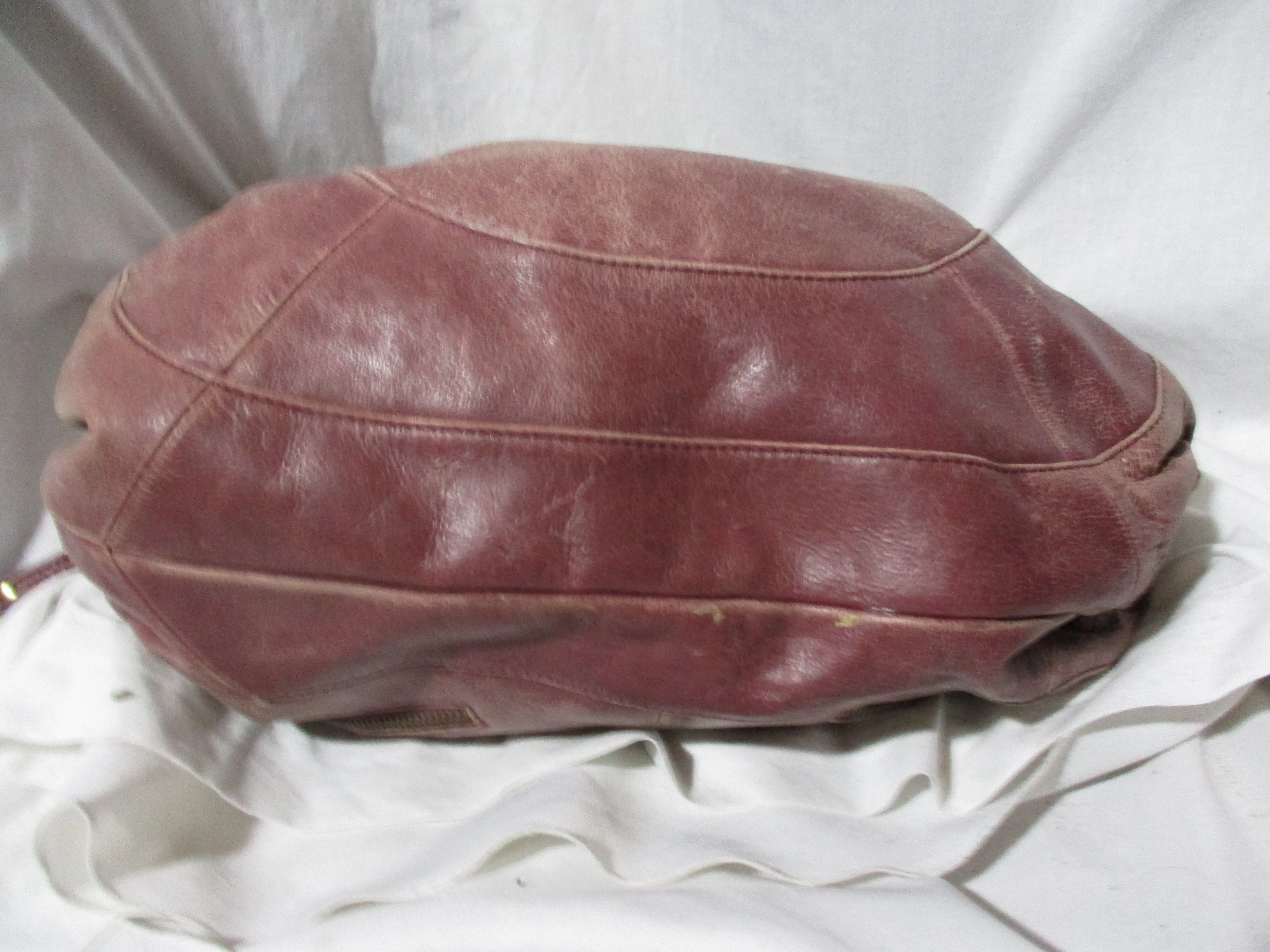 PRESA Leather Hobo Satchel Shoulder Saddle Bag Distressed Boho Hippie Bohemian