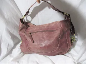 PRESA Leather Hobo Satchel Shoulder Saddle Bag Distressed Boho Hippie Bohemian