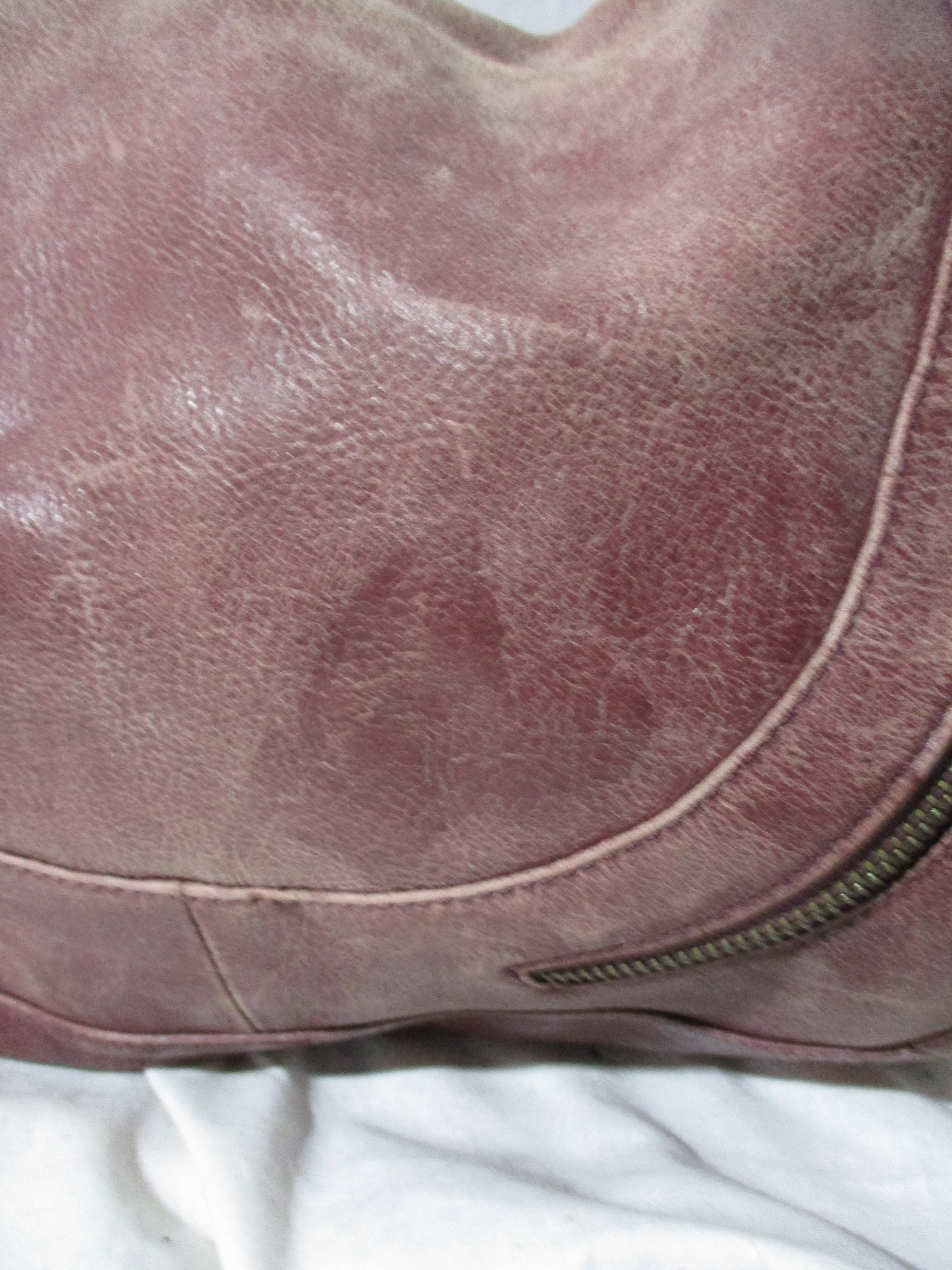 PRESA Leather Hobo Satchel Shoulder Saddle Bag Distressed Boho Hippie Bohemian