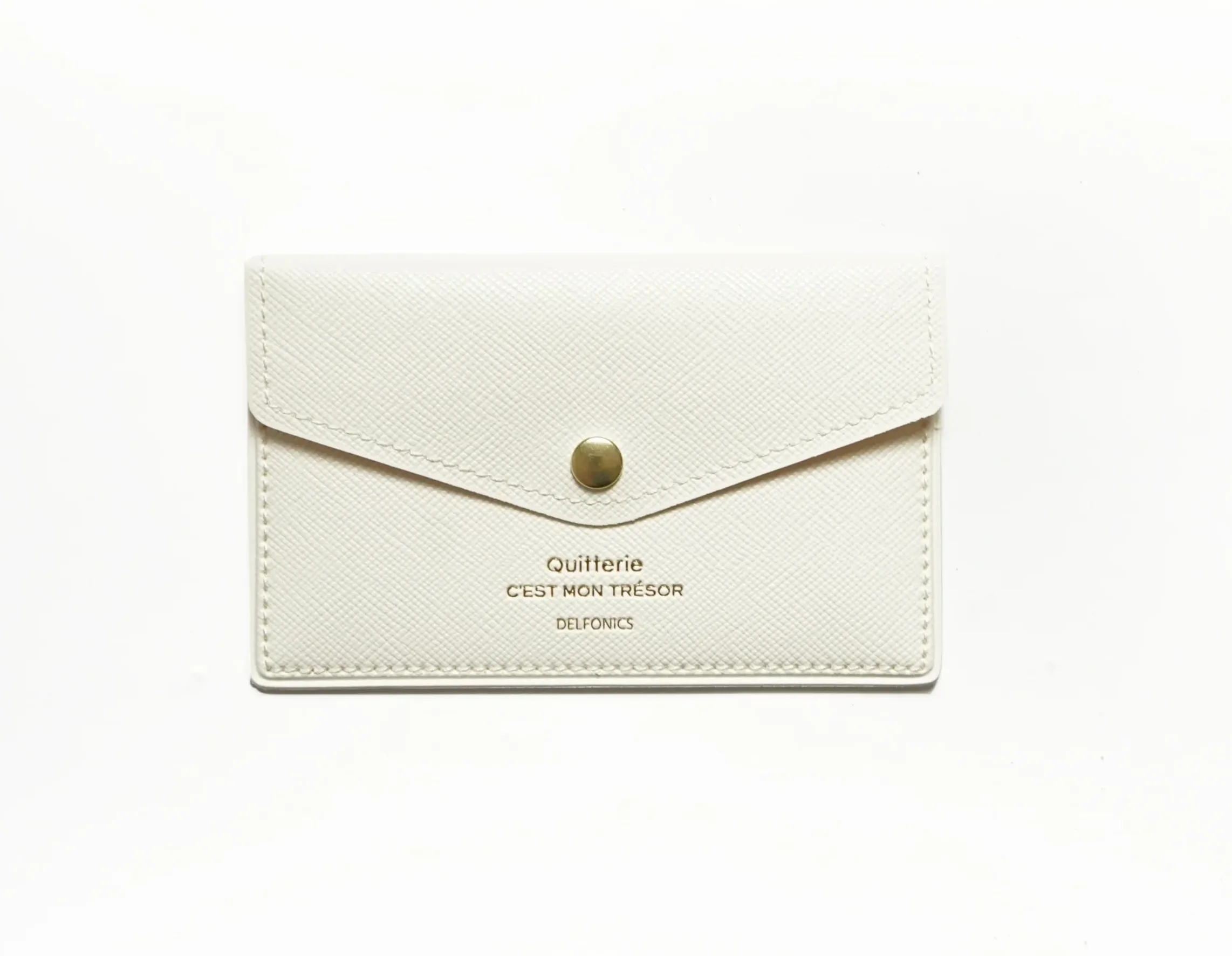 Quitterie Snap Card Case – Cream White