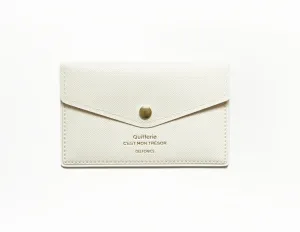 Quitterie Snap Card Case – Cream White
