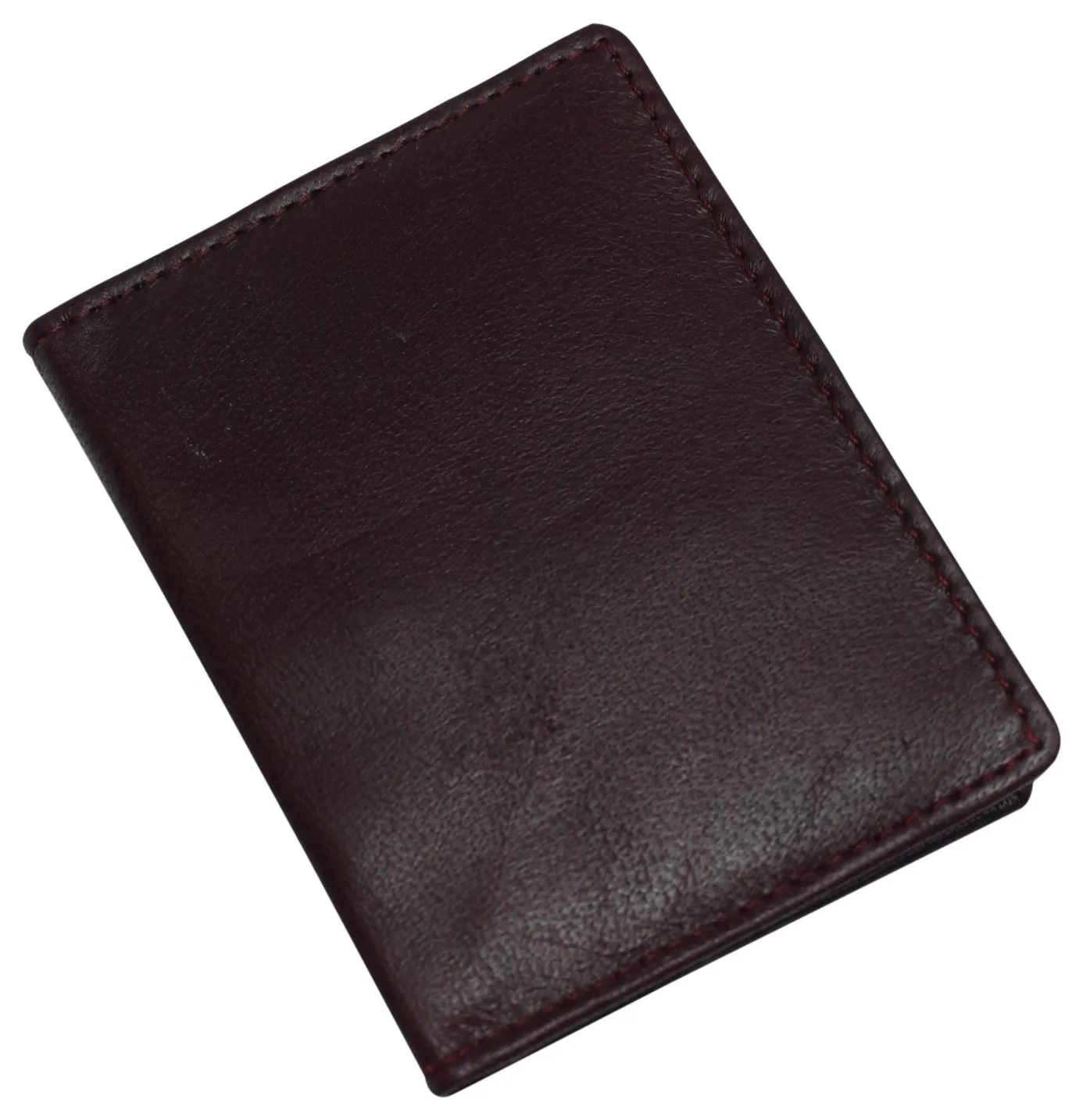 RFID Blocking Slim Thin Leather Credit Card Triple ID Window Mini Wallet Bifold Driver License Safe