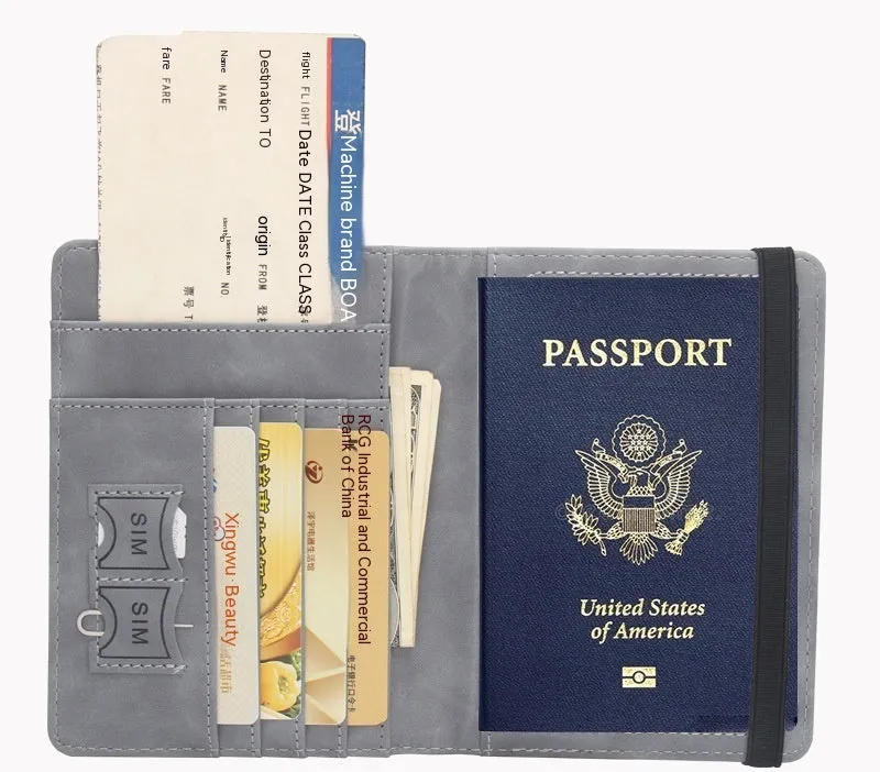 Rfid Blocking World Map Anti magnetic Passport Case