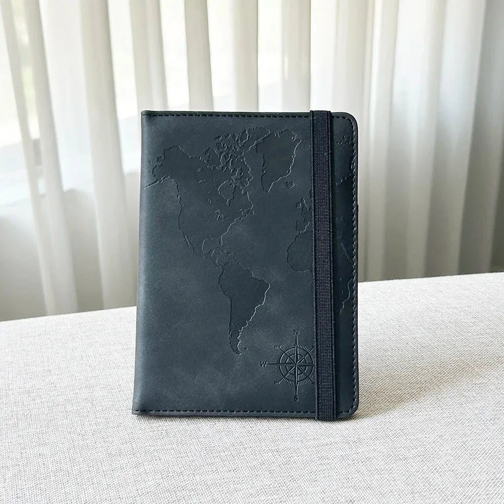 Rfid Blocking World Map Anti magnetic Passport Case