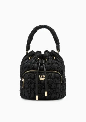 Roslyn Quilted Bucket Bag Black