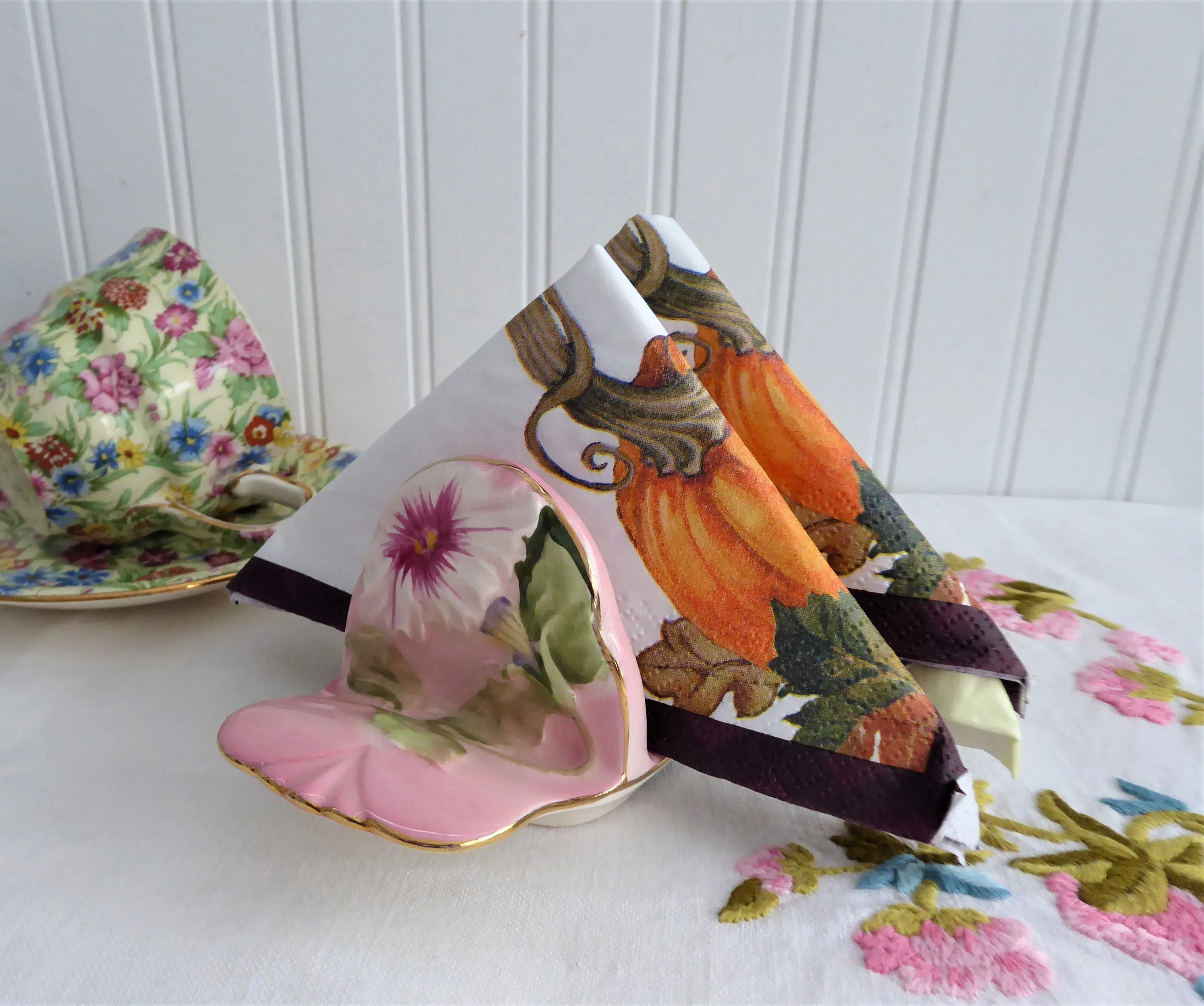 Royal Winton Pink Petunia Toast Rack Vintage 1940s Toast Holder Letters Tea Party