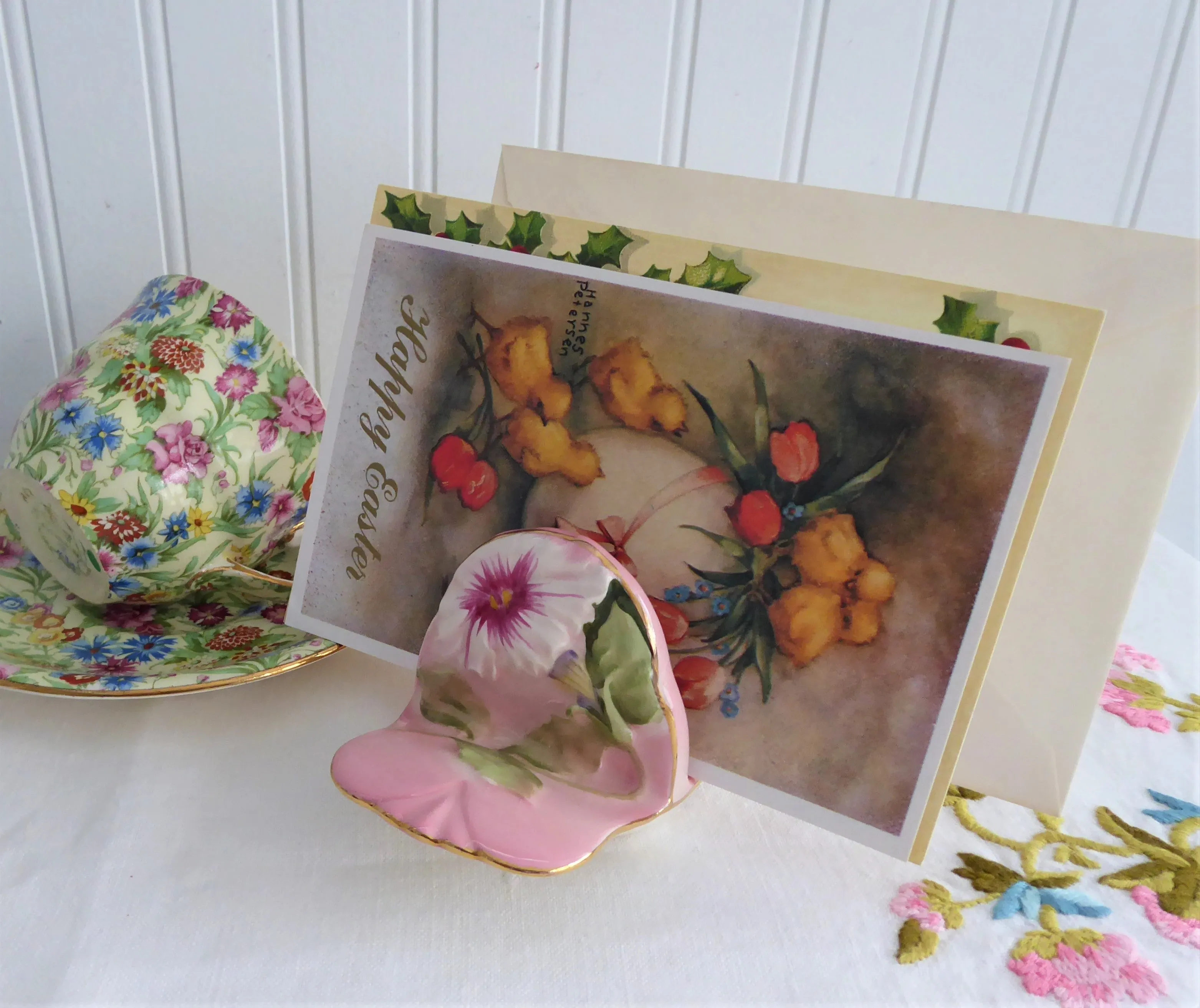 Royal Winton Pink Petunia Toast Rack Vintage 1940s Toast Holder Letters Tea Party