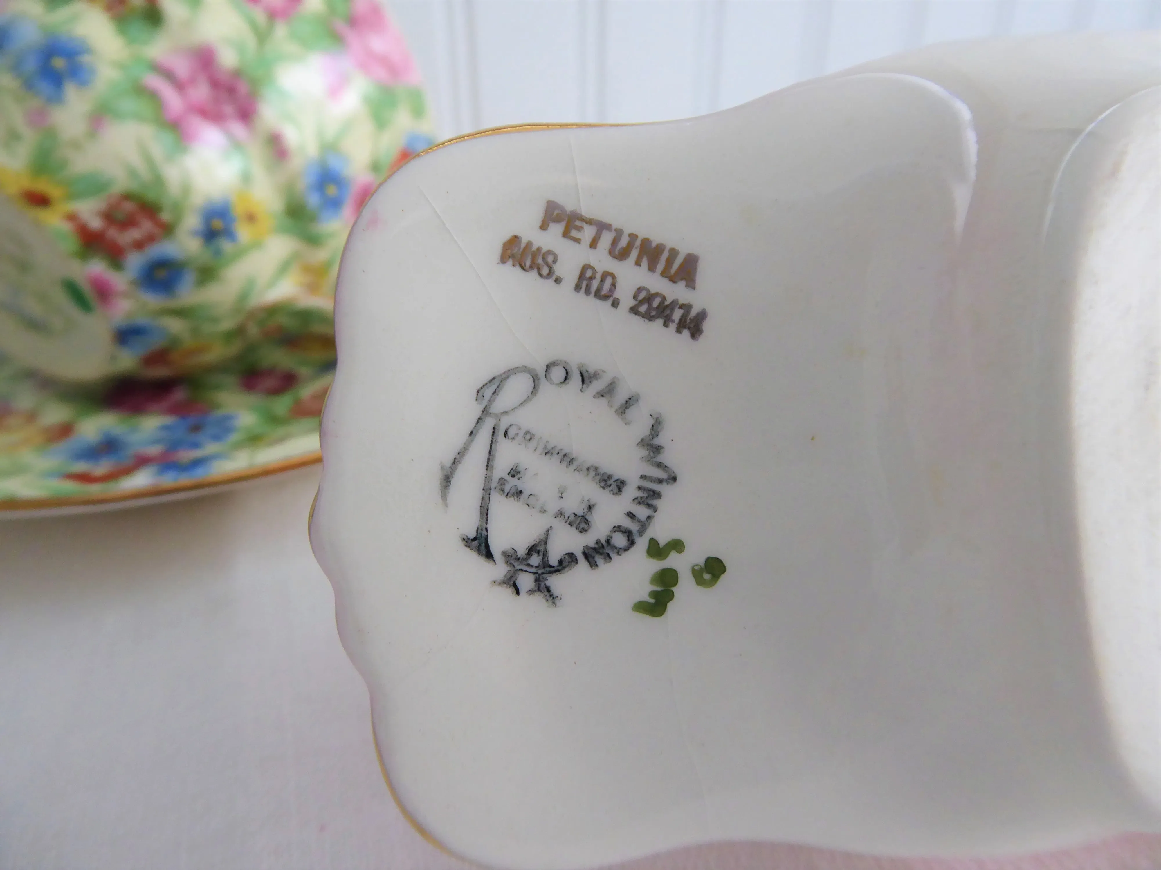 Royal Winton Pink Petunia Toast Rack Vintage 1940s Toast Holder Letters Tea Party