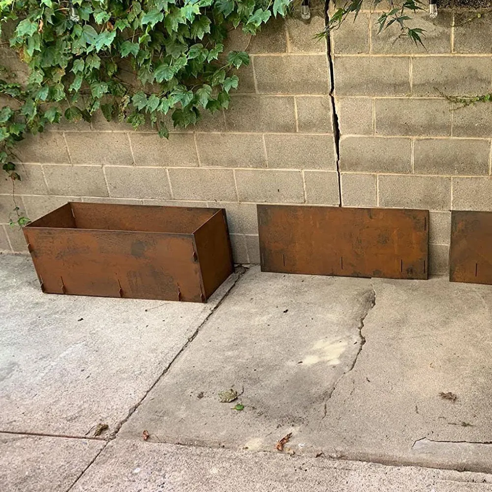 Scratch and Dent - Corten Steel Planter Box | 39" x 15" x 16" - FINAL SALE