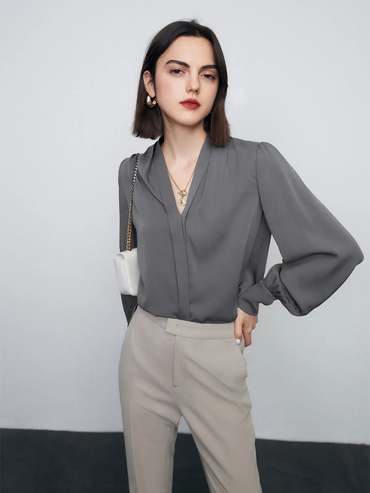 Serving Wonders Graceful Satin Shirt