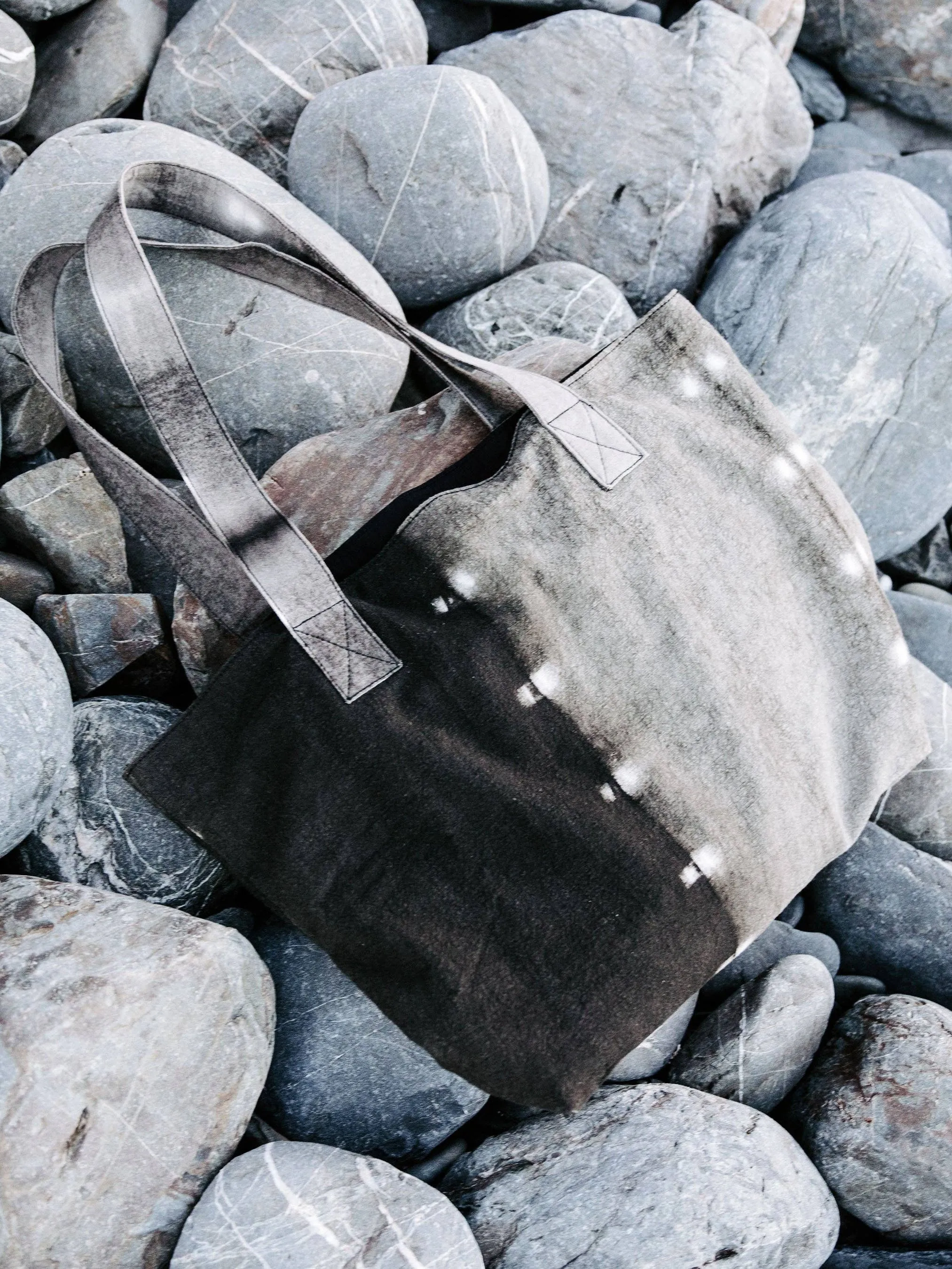 Shibori Charcoal Tote Bag