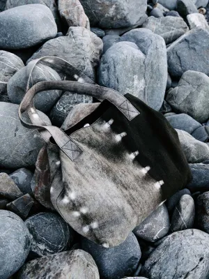Shibori Charcoal Tote Bag