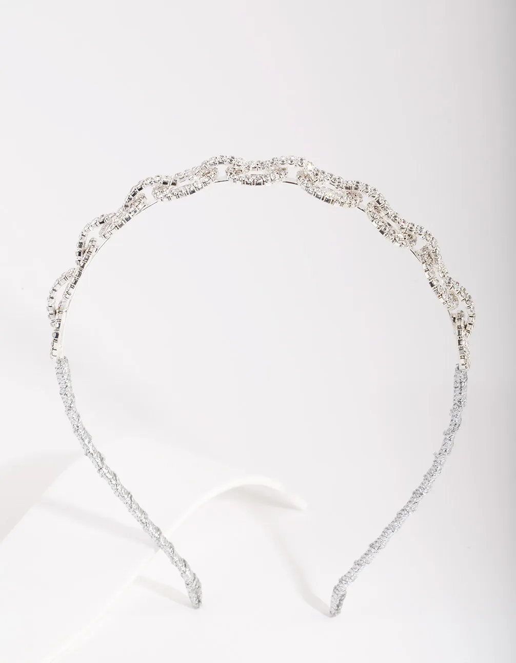 Silver Diamante Chain Link Headband