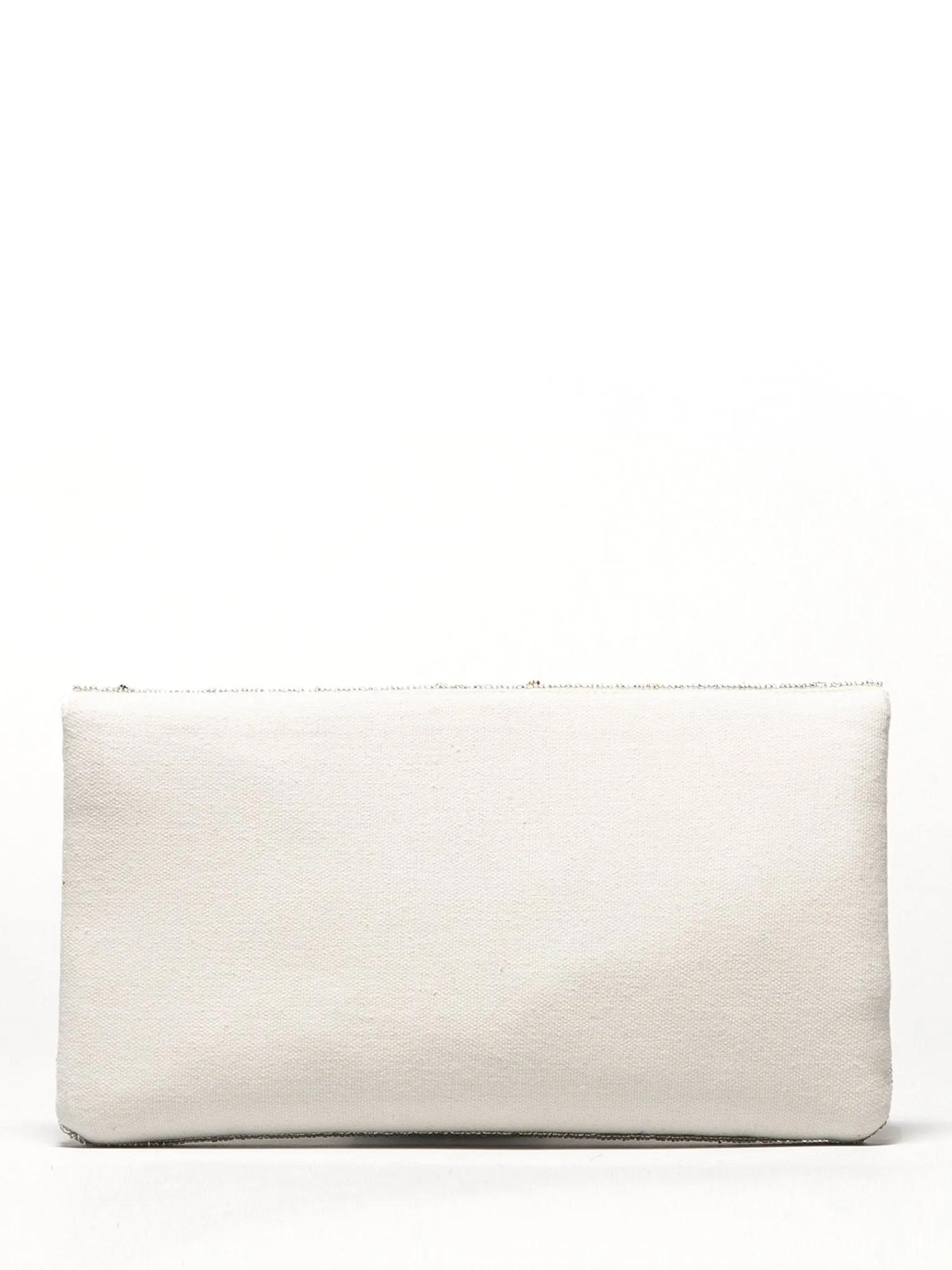 Silver Stars Beaded Clutch