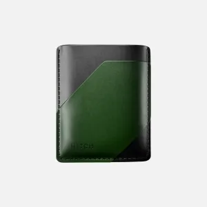Simple Cardholder - Natural Genuine Leather - Black/Green