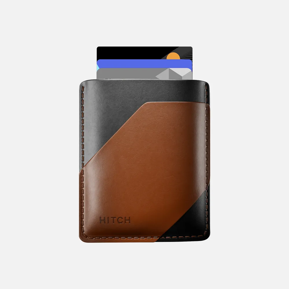 Simple Cardholder - Natural Genuine Leather - Havan/Black
