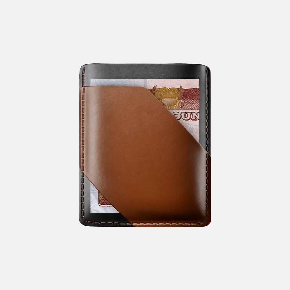 Simple Cardholder - Natural Genuine Leather - Havan/Black