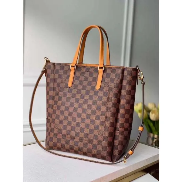 Skyline Damier Ebene Canvas Bucket Tote Bag N60294 Yellow 2020 Collection