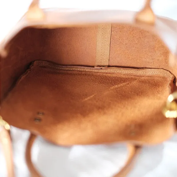 Small Womens Leather Crossbody Tote Brown Leather Handbag For Women