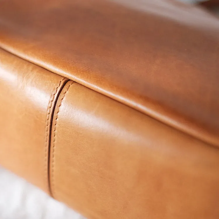 Small Womens Leather Crossbody Tote Brown Leather Handbag For Women