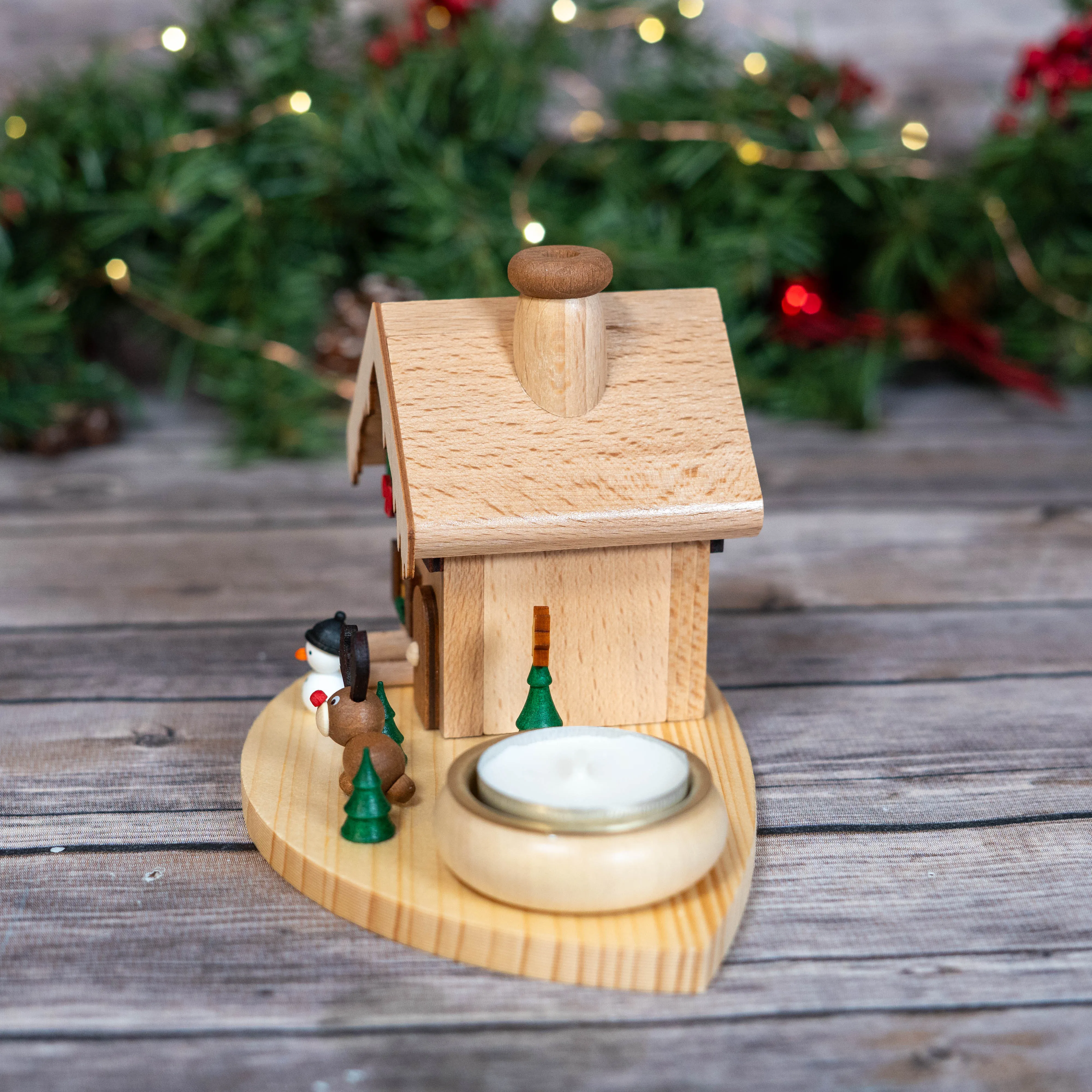 Smoker-Christmas Icicle House w/ Tea Light