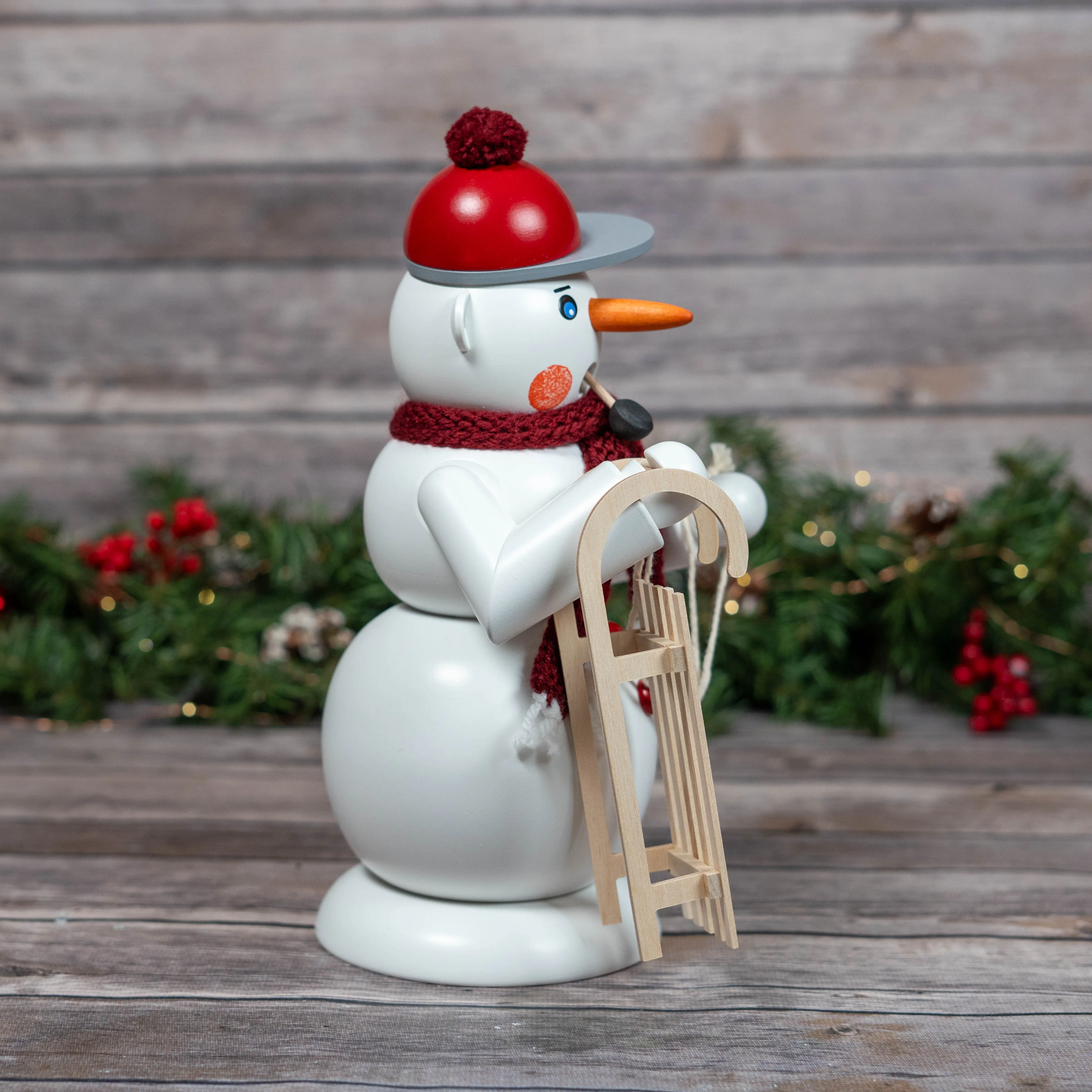 Smoker - Large Snowman with Sled