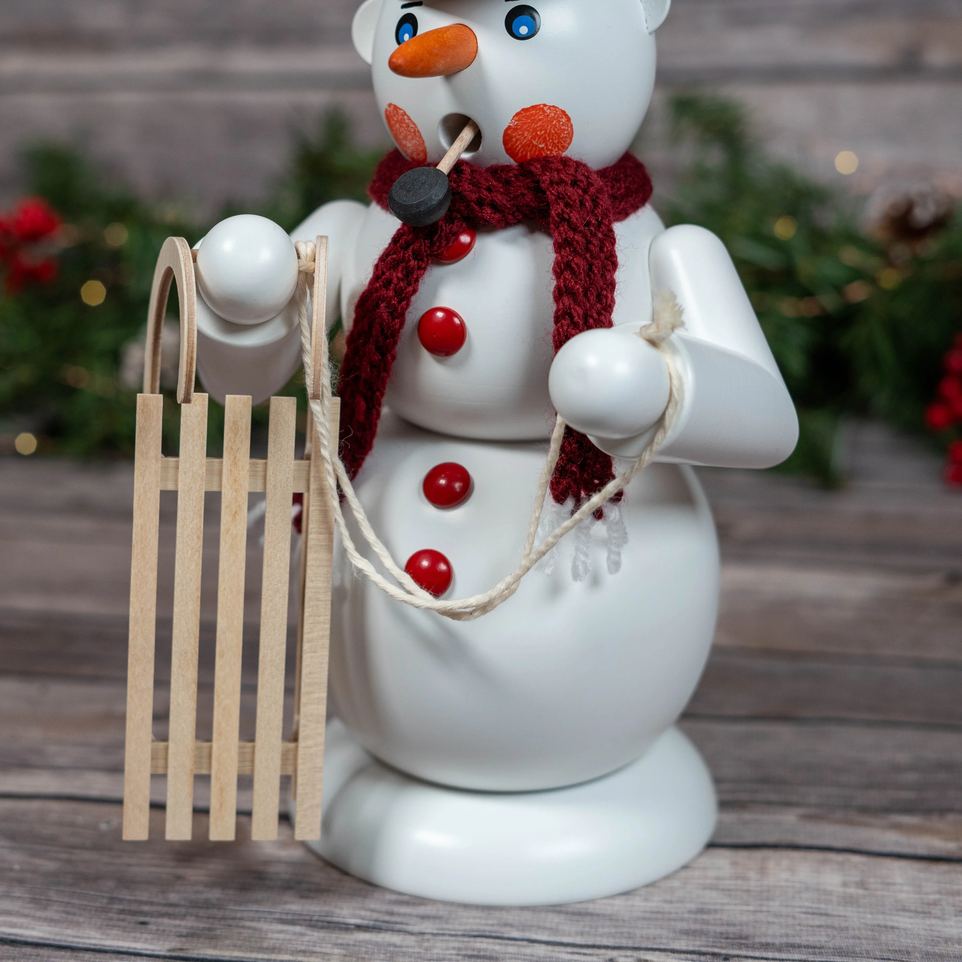 Smoker - Large Snowman with Sled