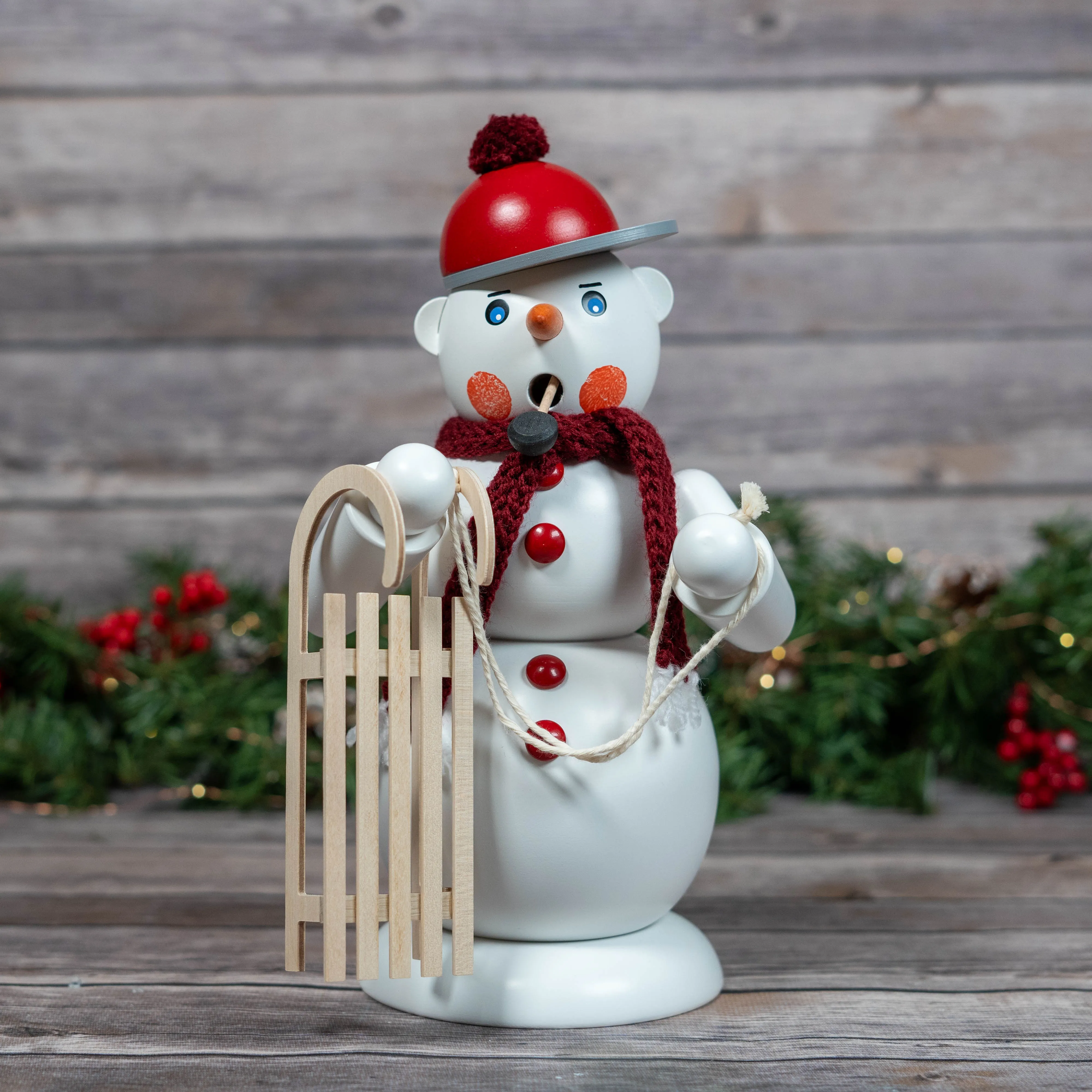 Smoker - Large Snowman with Sled