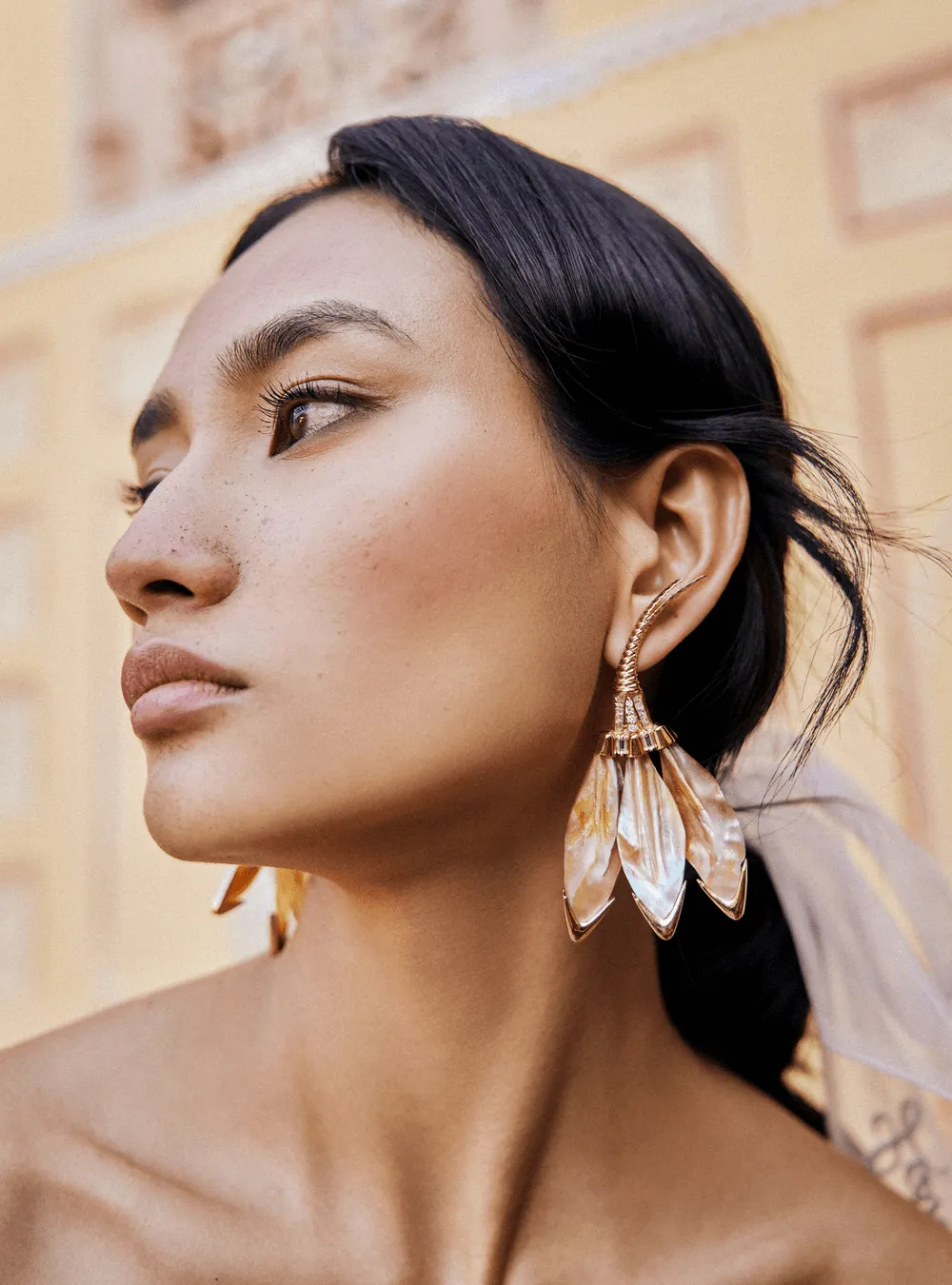 Sobhita Dhulipala Wearing Le Palm Serefina Drop Earrings