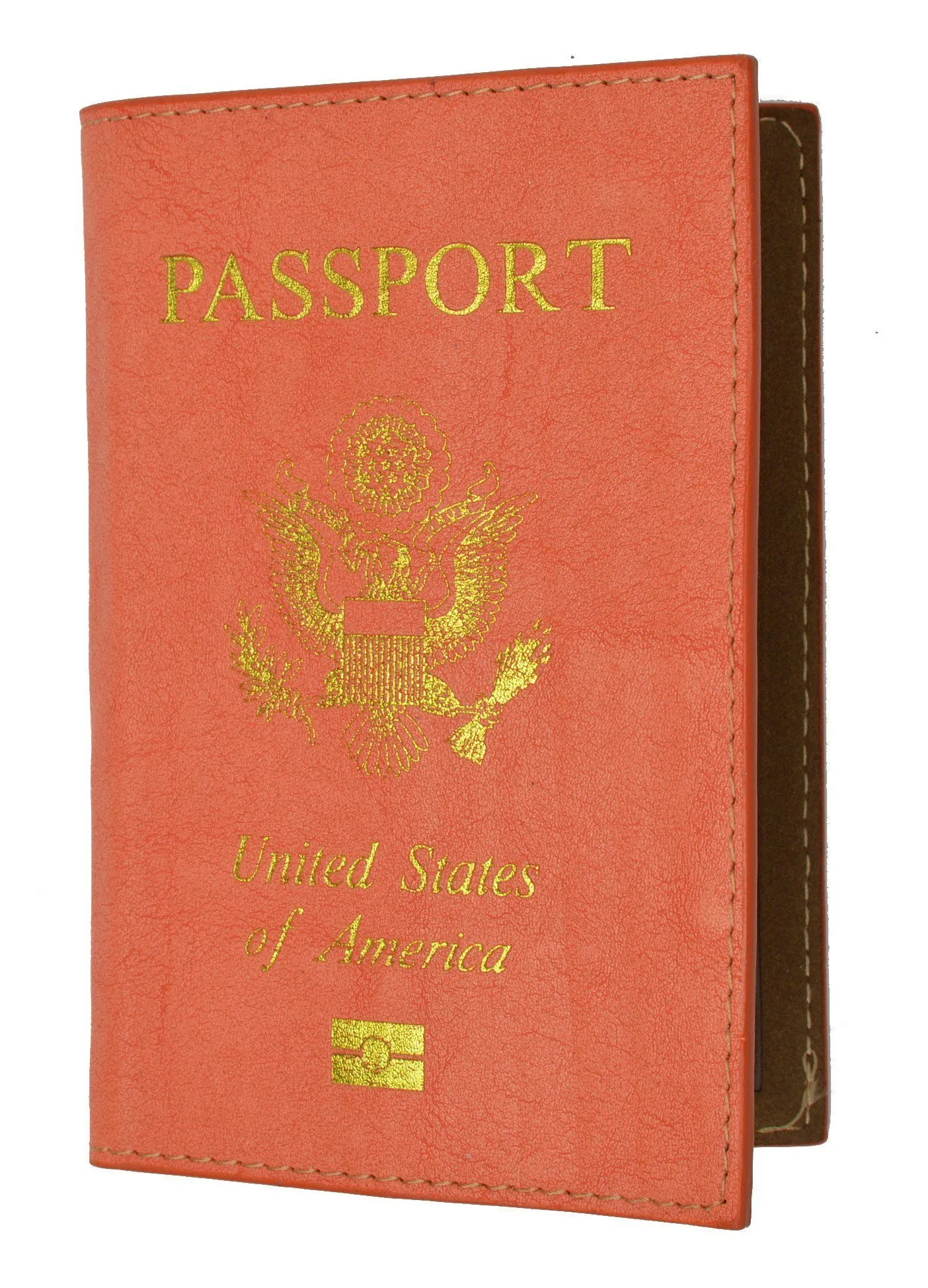 Soft Leather USA Logo Passport Cover Holder