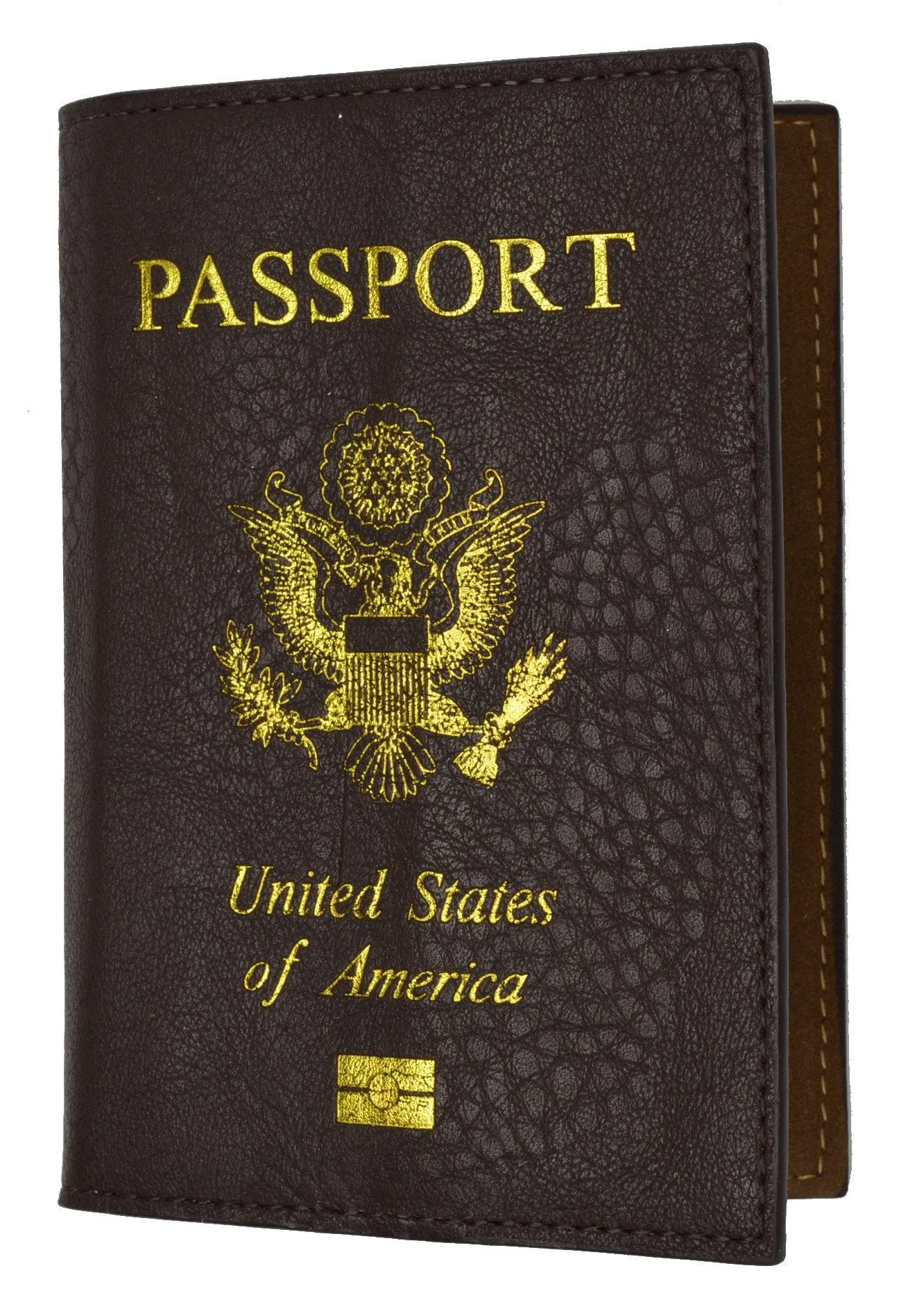 Soft Leather USA Logo Passport Cover Holder
