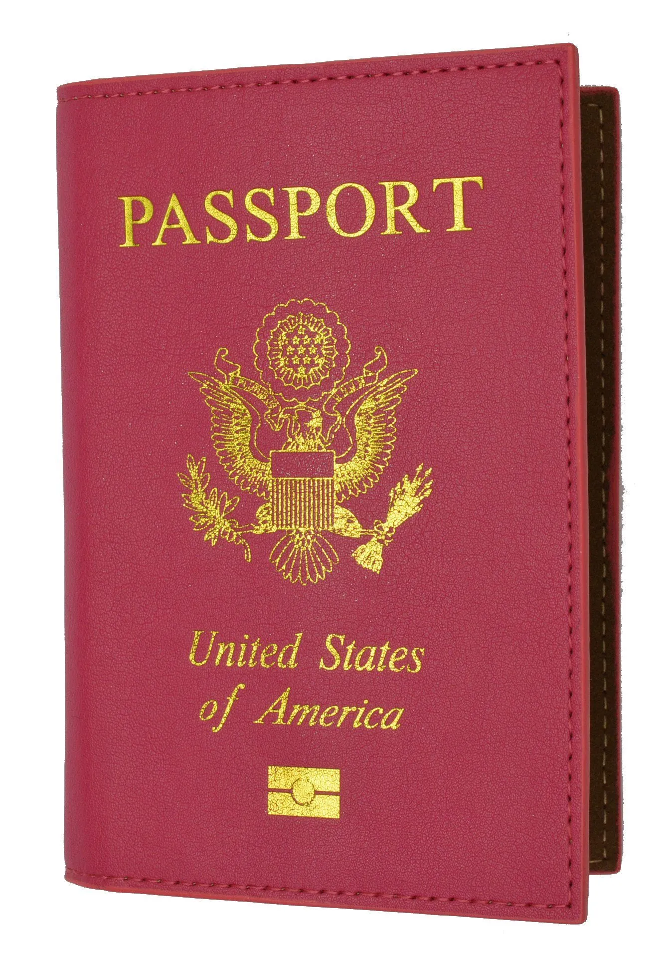 Soft Leather USA Logo Passport Cover Holder